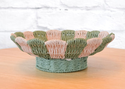 Sarah Scalloped Woven Paper Rope Bowl