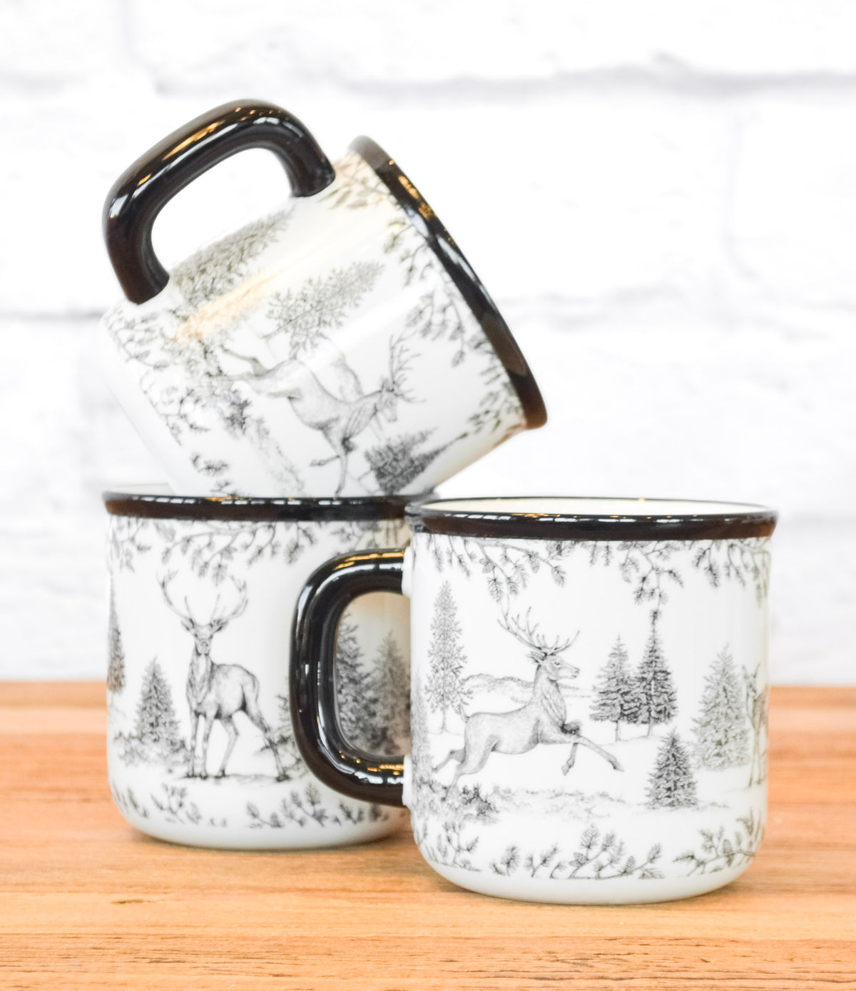 Winter Deer Ceramic Dinnerware Collection