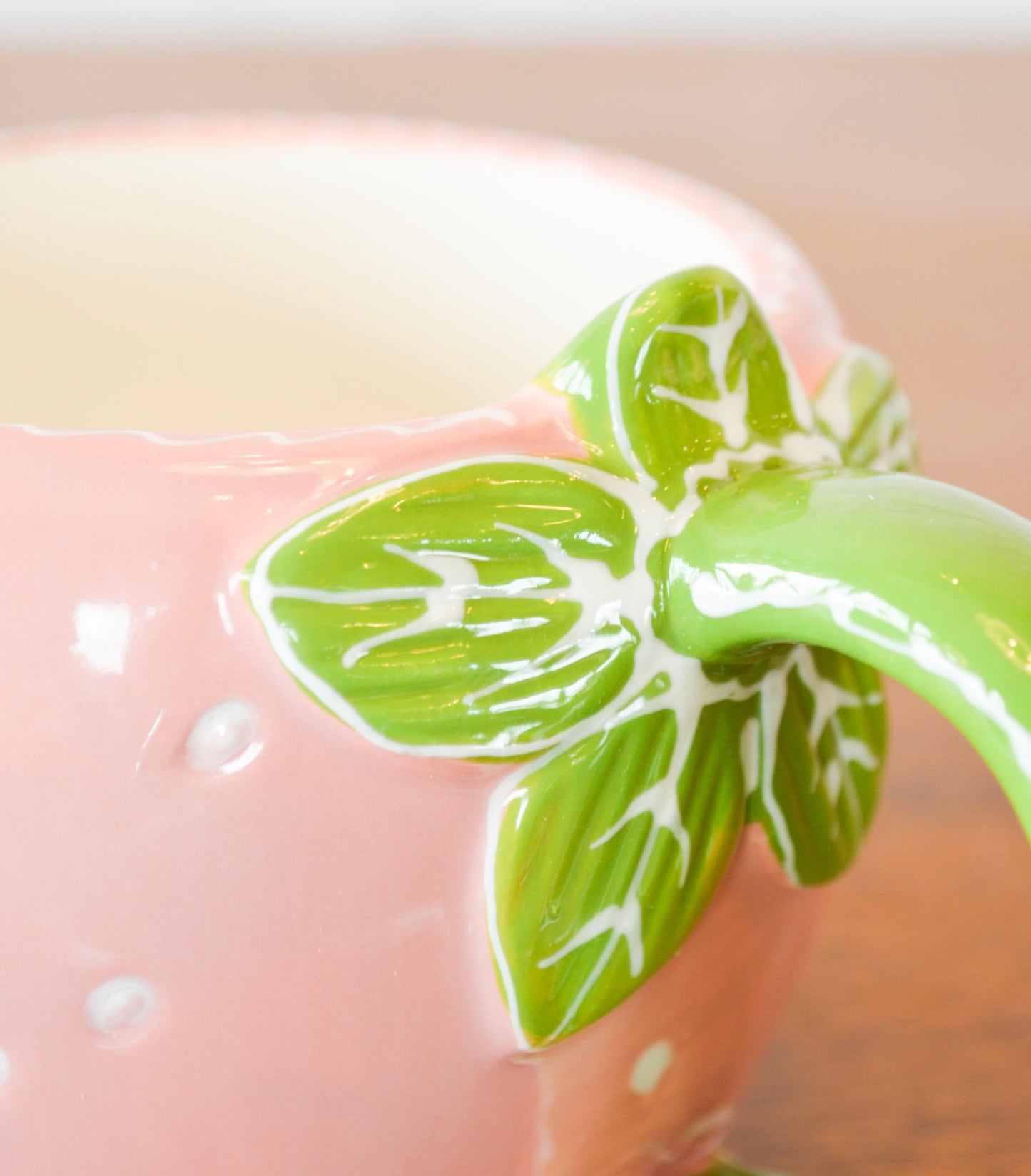 Hand-Painted Strawberry Stoneware Mug