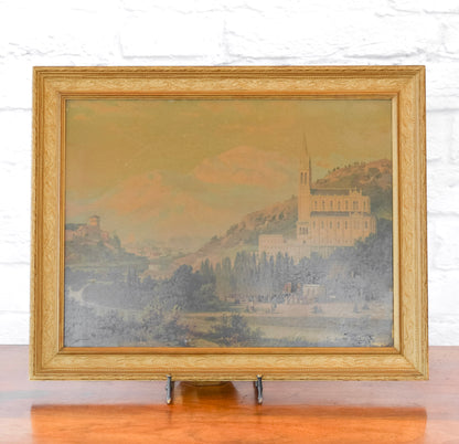 Large Framed European Oil Print