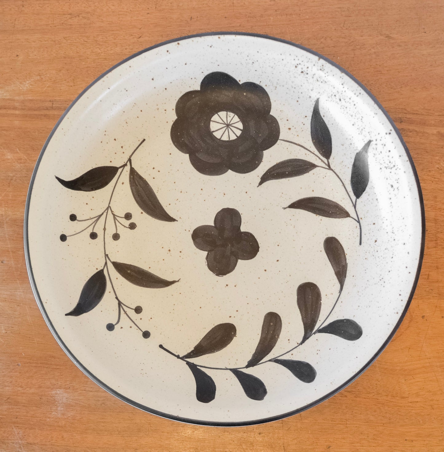 Hand-Painted Neutral Floral Stoneware Collection