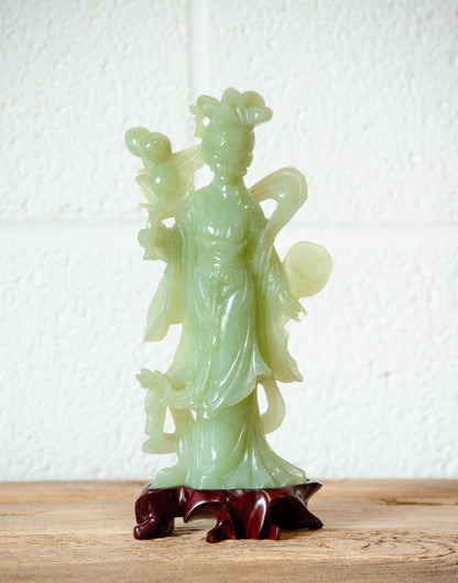 1920's Oriental Jade Statue