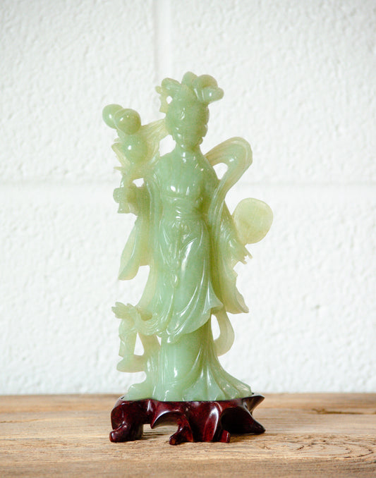 1920's Oriental Jade Statue