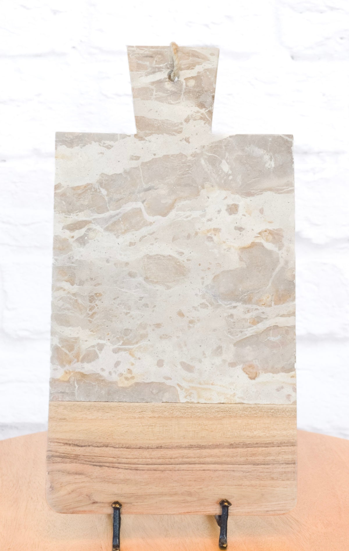 Natural Marble & Wood Cheese Board