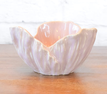 Set of 2 Pastel Flower Stoneware Bowls