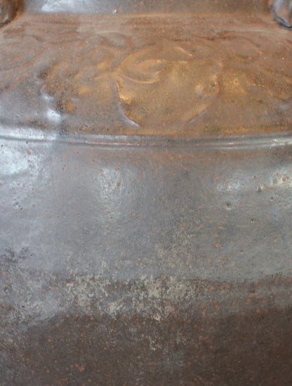 Vintage 4-Handle Glazed Pot