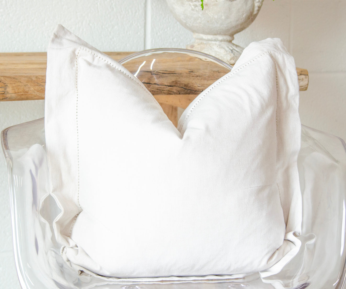 Hemstitch Throw Pillow