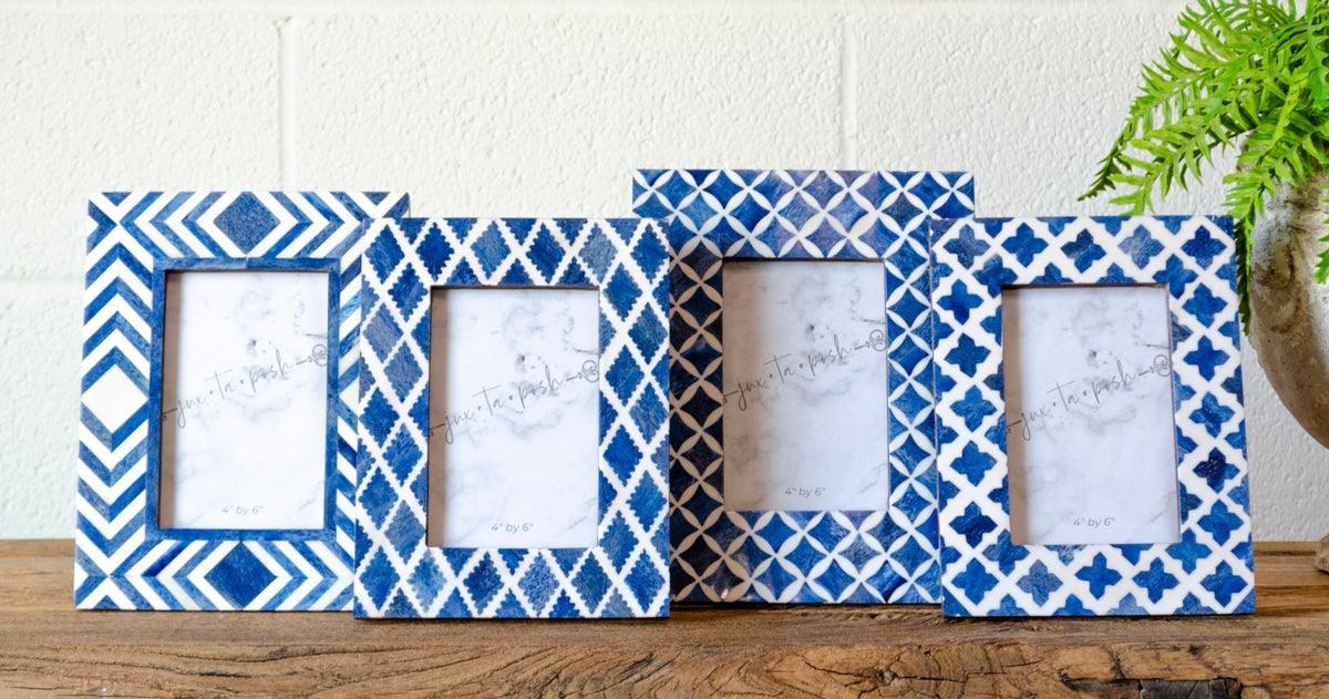 Idyllic White & Blue Bone Frame