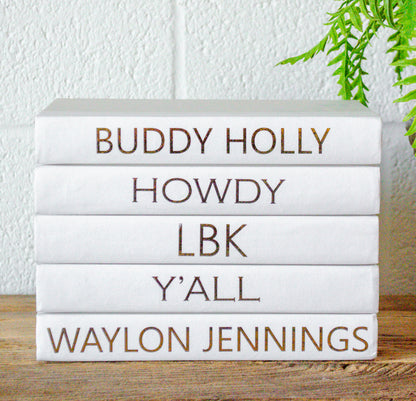 Local Gold & White Decorative Books