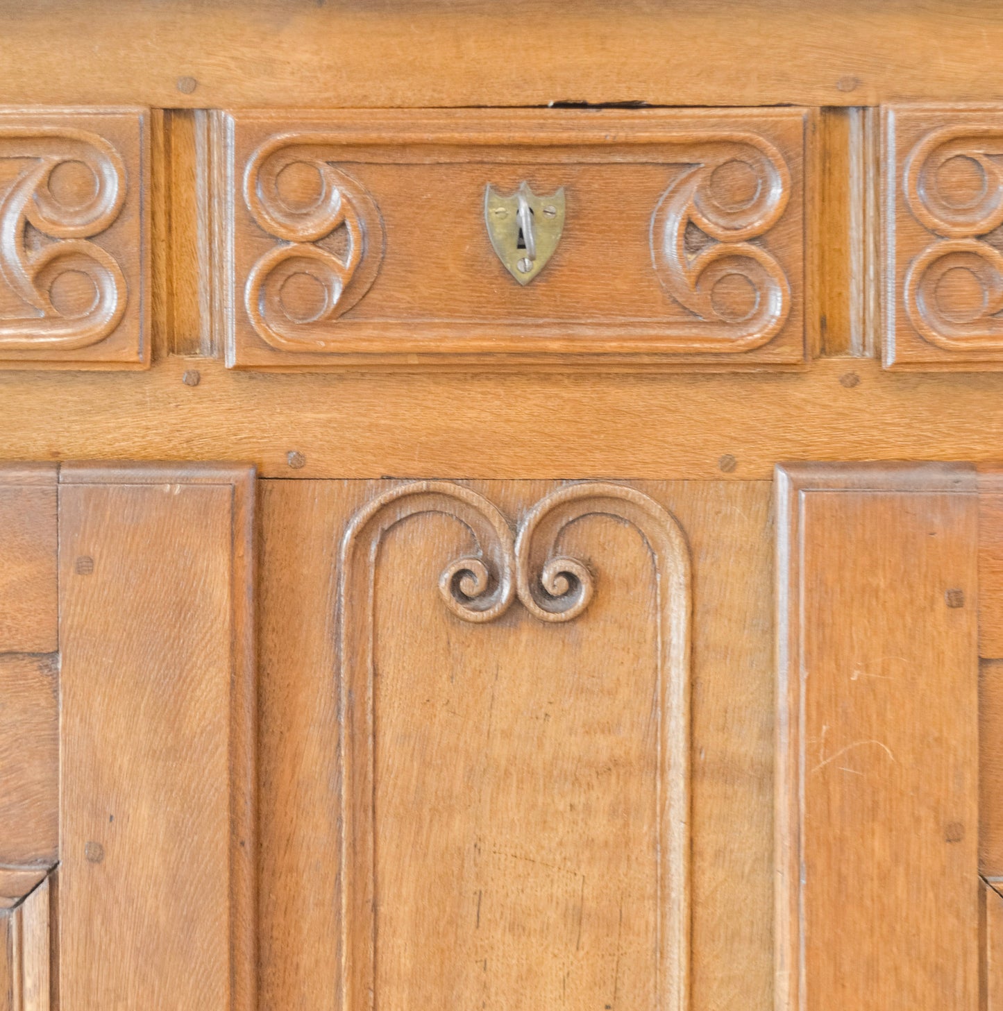 Louis XV Style Peg Constructed Oak Server