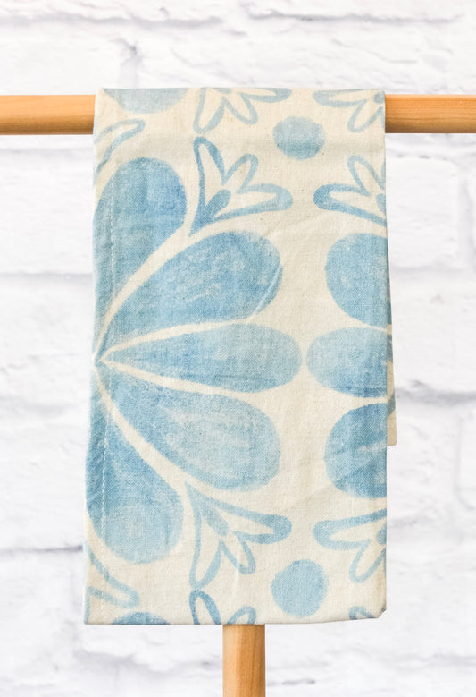 Vintage-Inspired Patterned Cotton Tea Towel