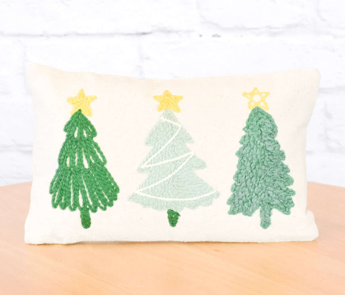 Mini Christmas Tree Lumbar Pillow