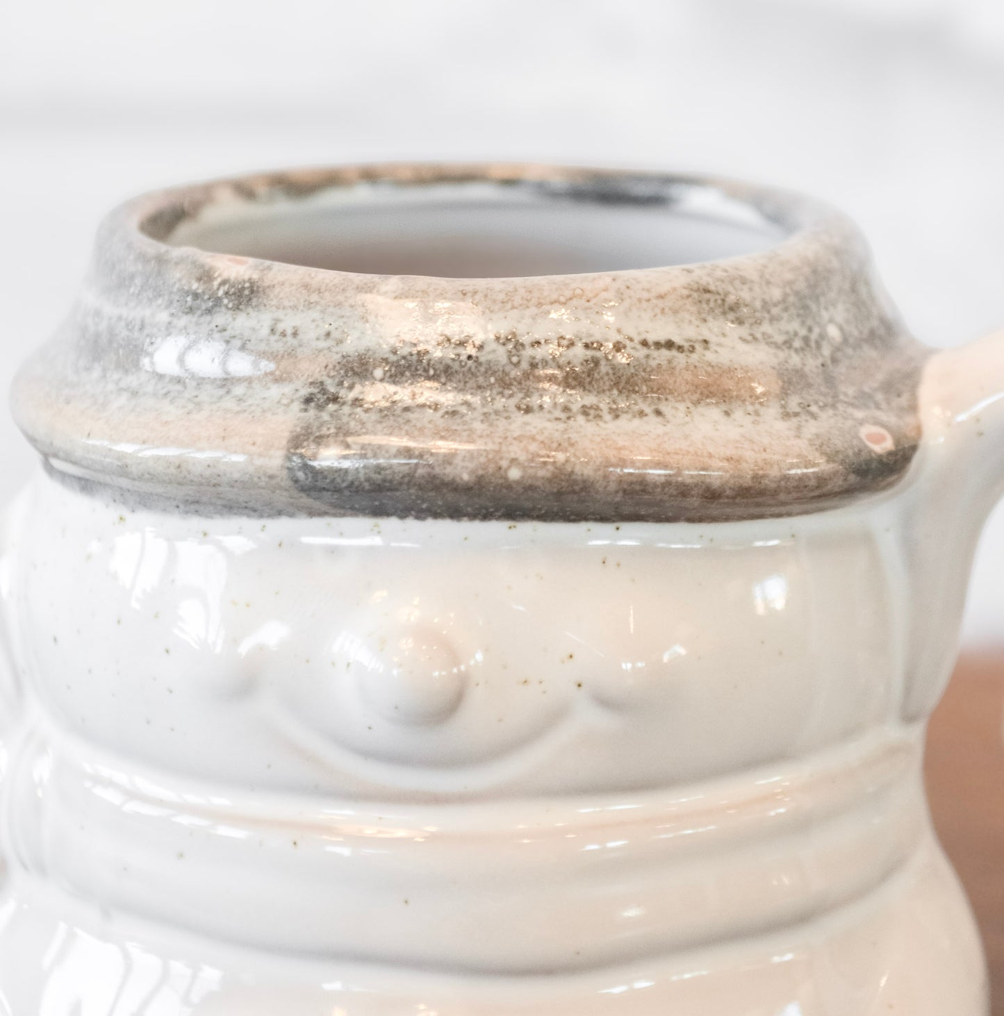 Reactive Glaze Stoneware Snowman Mug