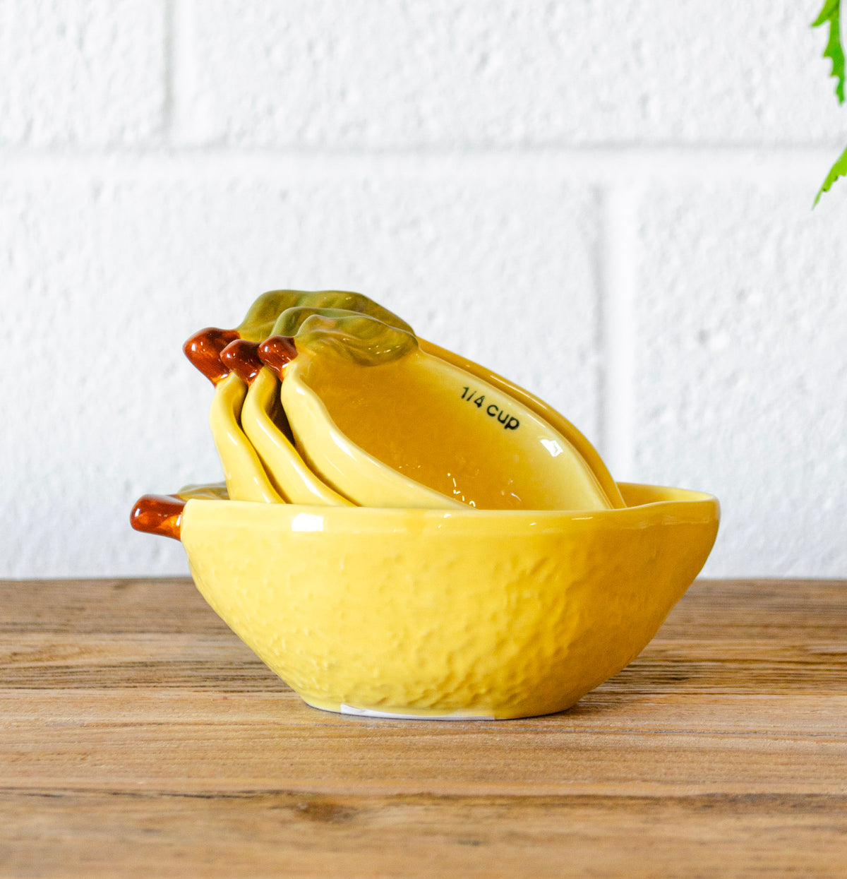 Stoneware Lemon Nesting Measuring Cups