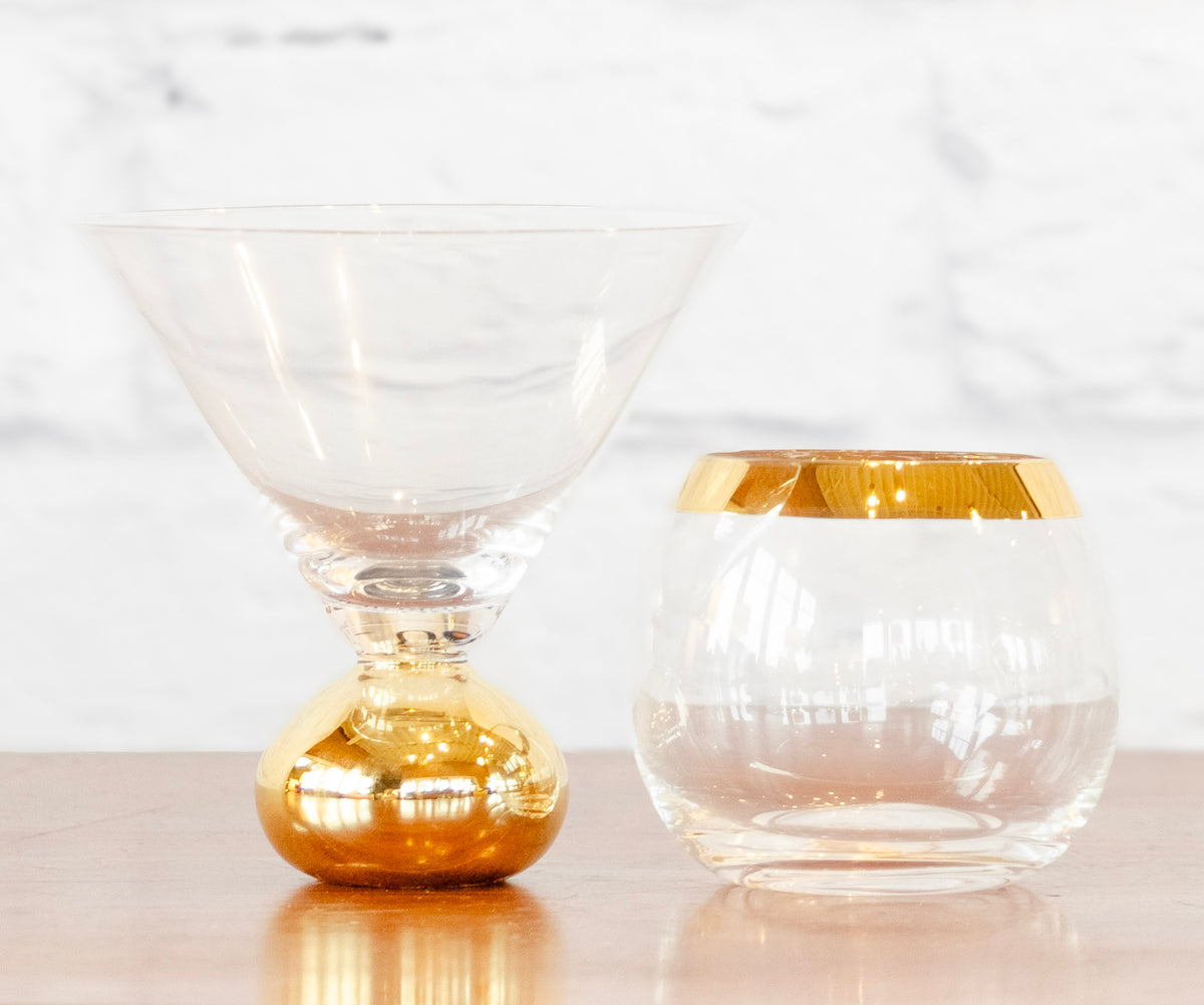 Gold Electroplated Accent Glass