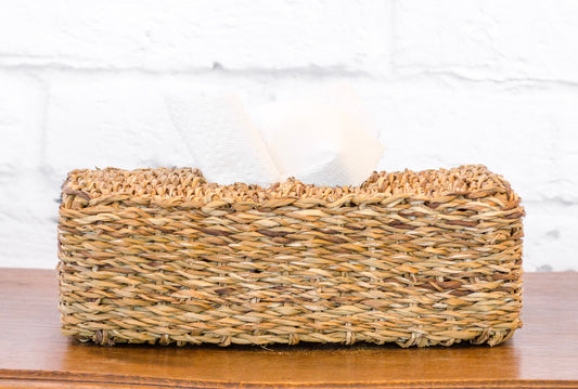 Seagrass Handwoven Tissue Box Cover
