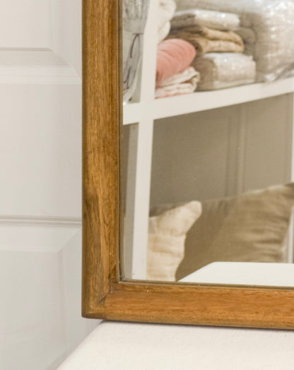 Wood Framed Arched Mirror