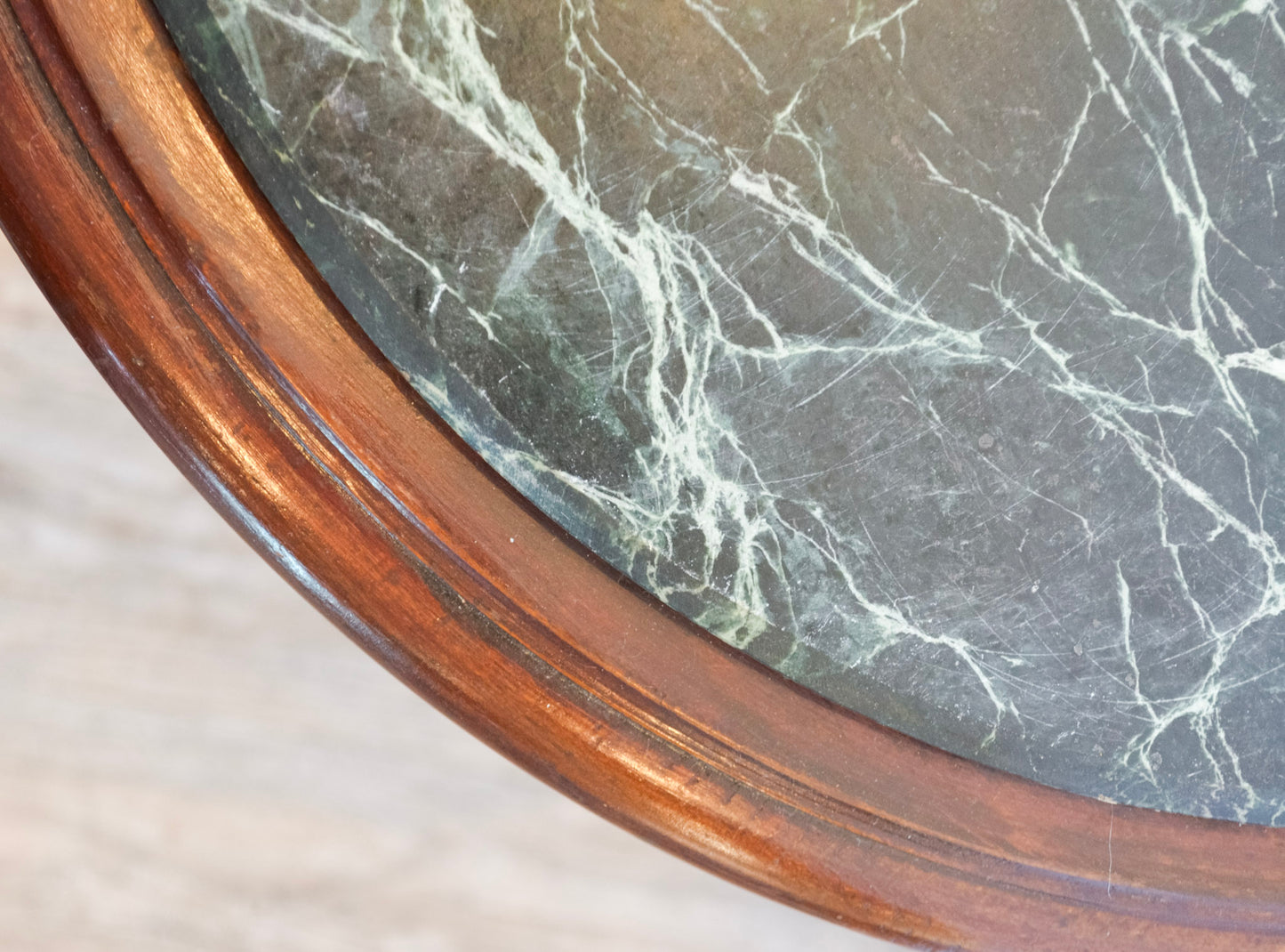 Mahogany Marble Top Ormolu Trimmed Salon Table