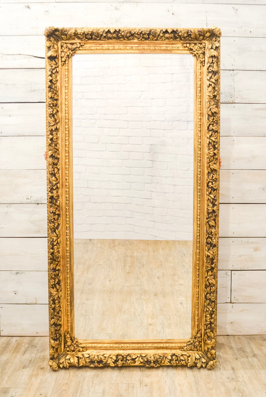 Louis XV Style Ornate Gilt Framed Beveled Mirror
