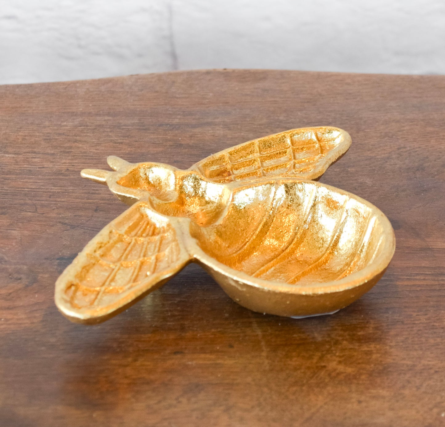 Gold Cast Iron Bee Dish