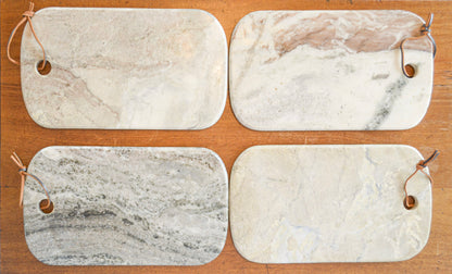 Buff Marble Board with Leather Tie
