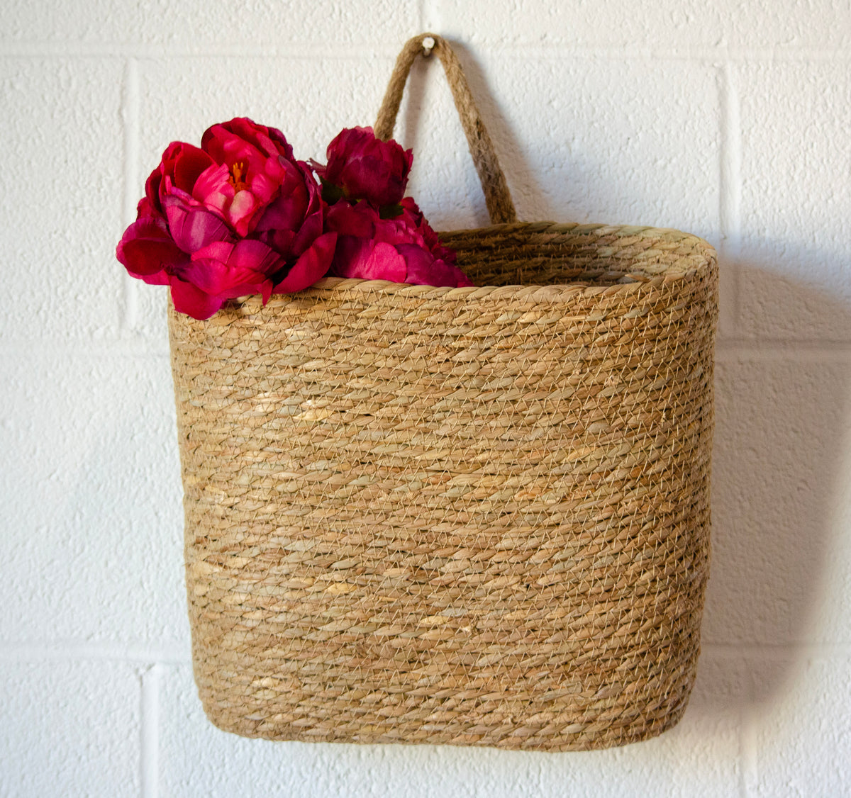 Oval Woven Seagrass Wall Basket
