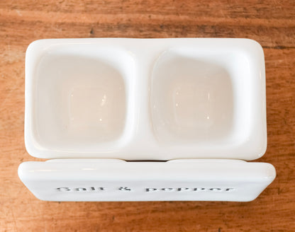 Labeled Salt & Pepper Pinch Pot