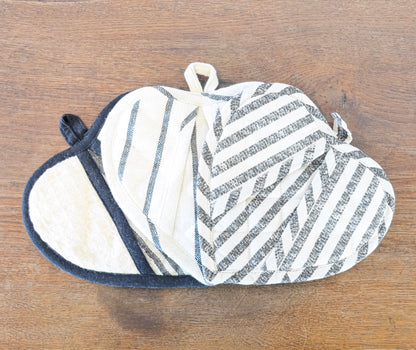Quilted Cotton Heart Pot Holder