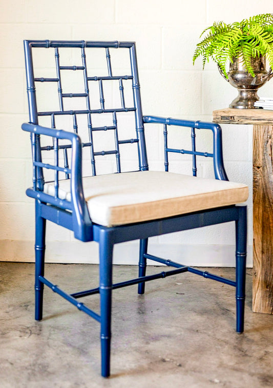 Blue Chippendale Chair
