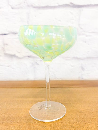 Lets Party Confetti Glass Coupe
