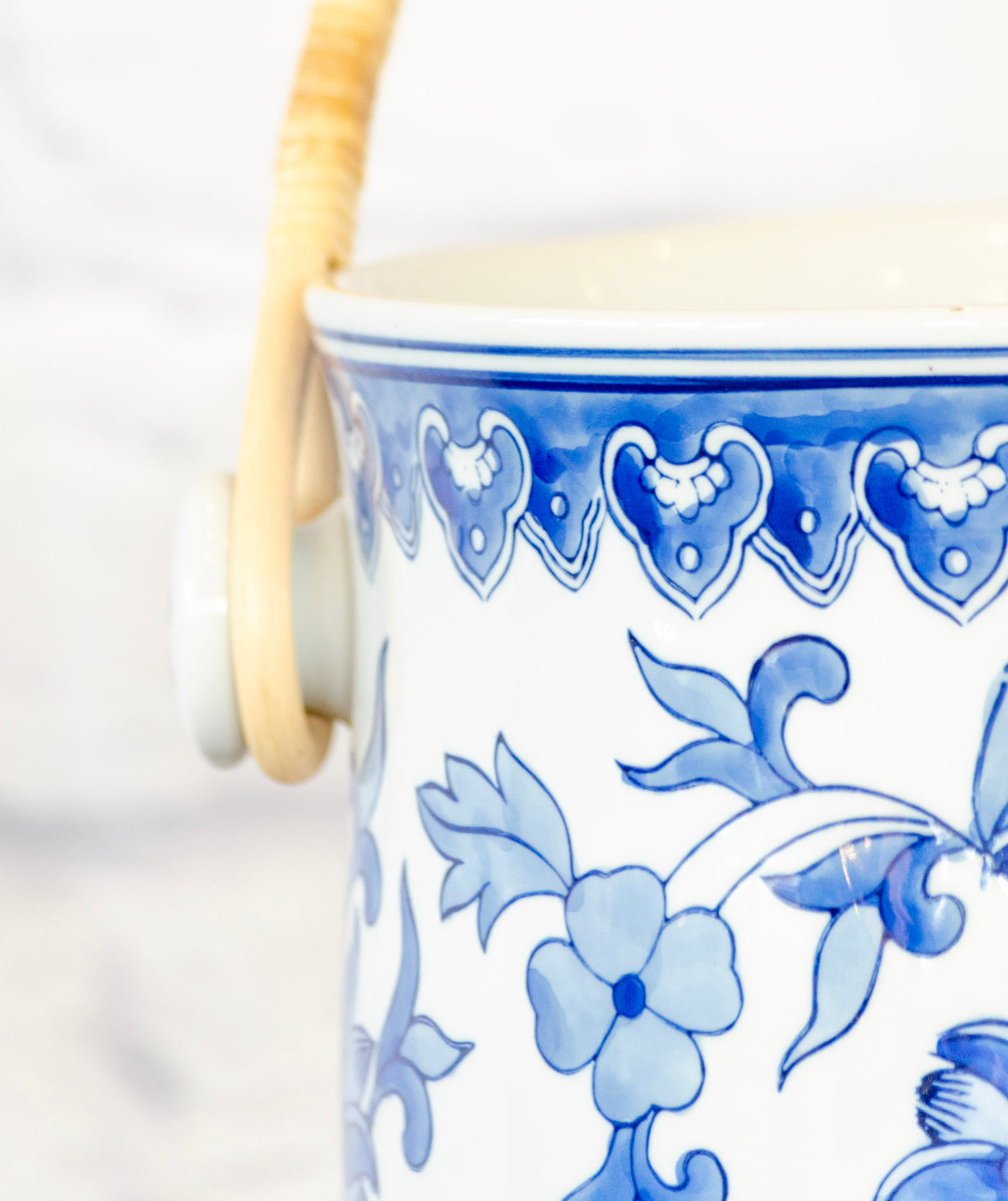 Clair Porcelain & Cane Ice Bucket