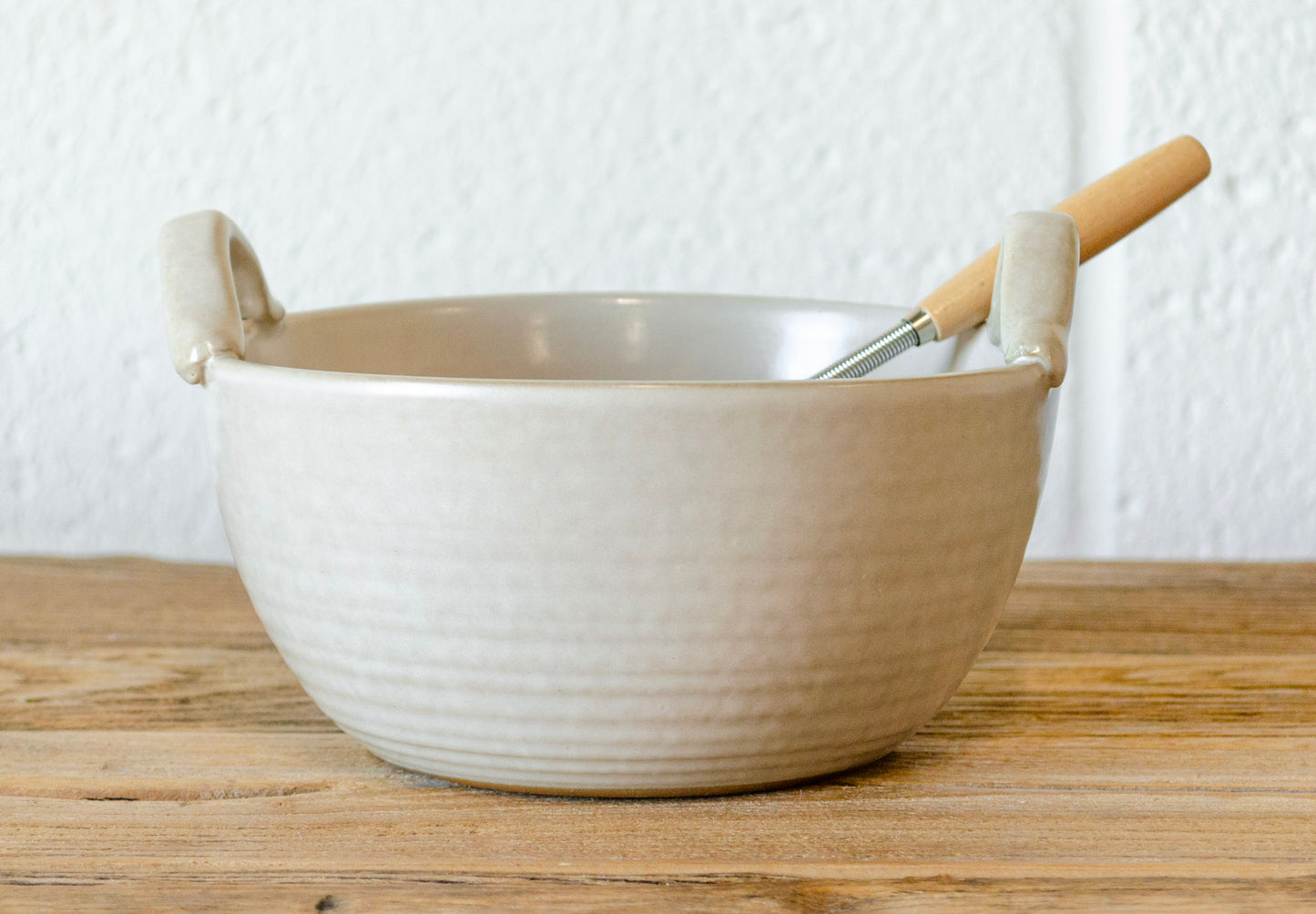 Stoneware Bowl & Whisk Set