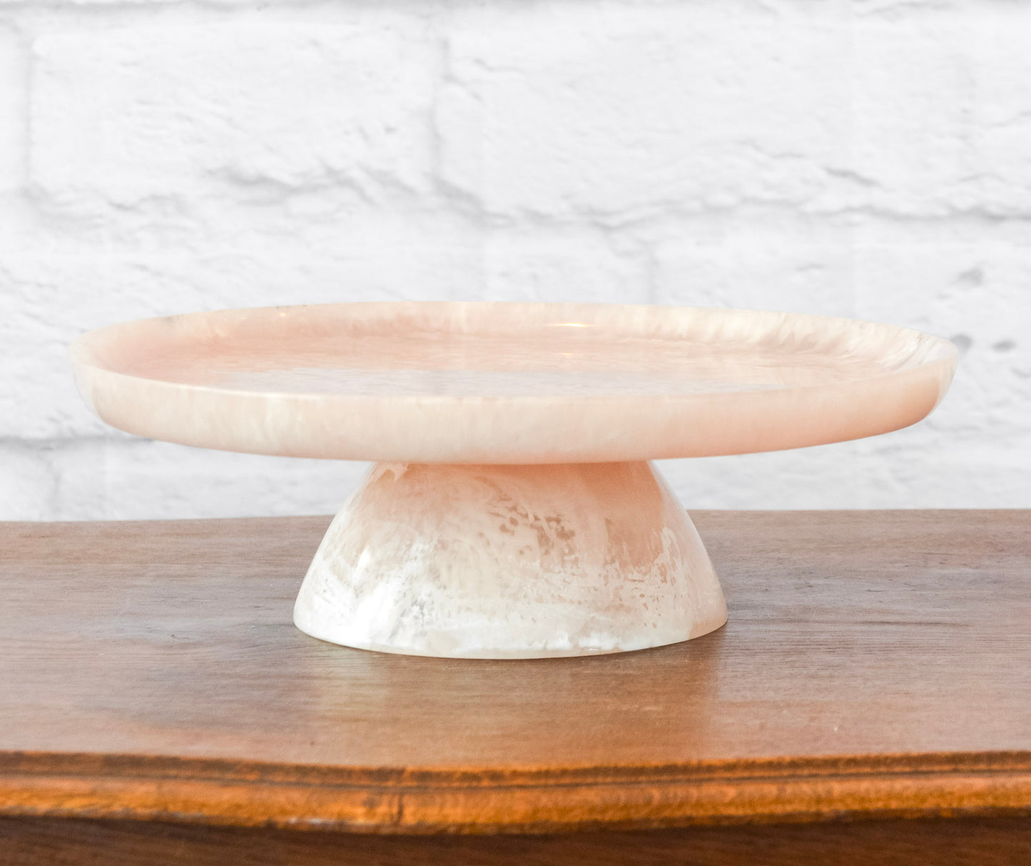 Blush Resin Dessert Stand