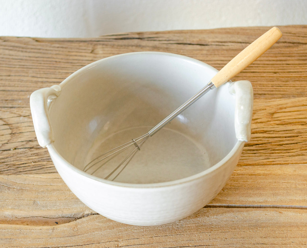 Stoneware Bowl & Whisk Set