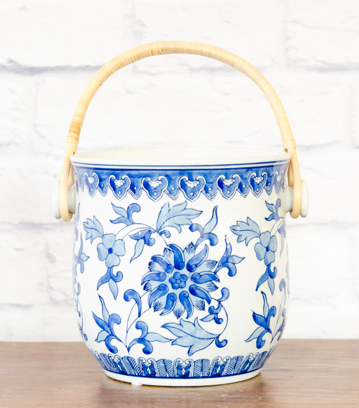 Clair Porcelain & Cane Ice Bucket