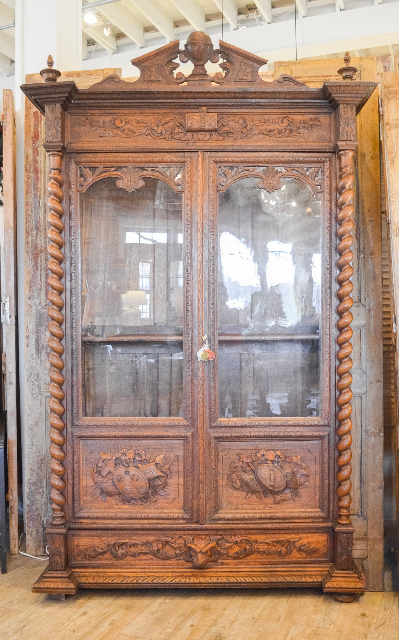 Louis XIII Style Barley Twist Scholar's Bookcase