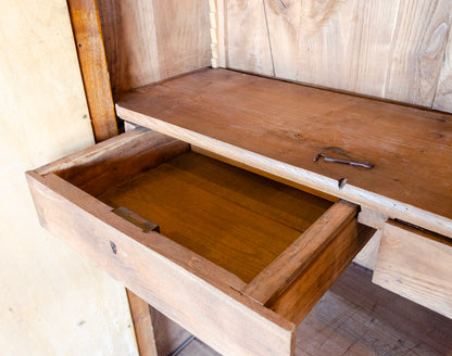 Louis XVI Style Floral Crowned Oak Armoire