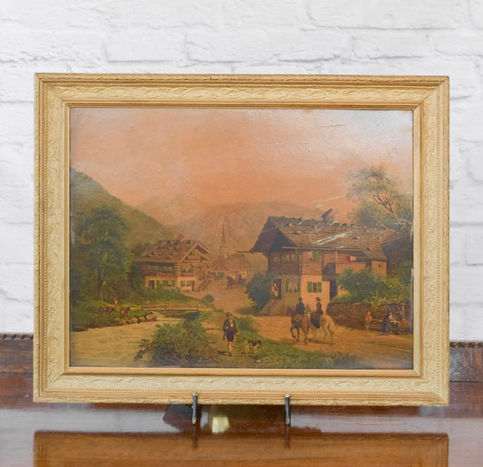 European Oil Print on Board