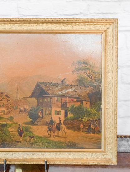 European Oil Print on Board