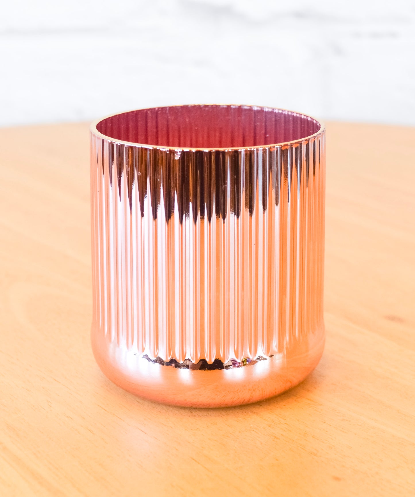 Colorful Fluted Chrome Drinkware
