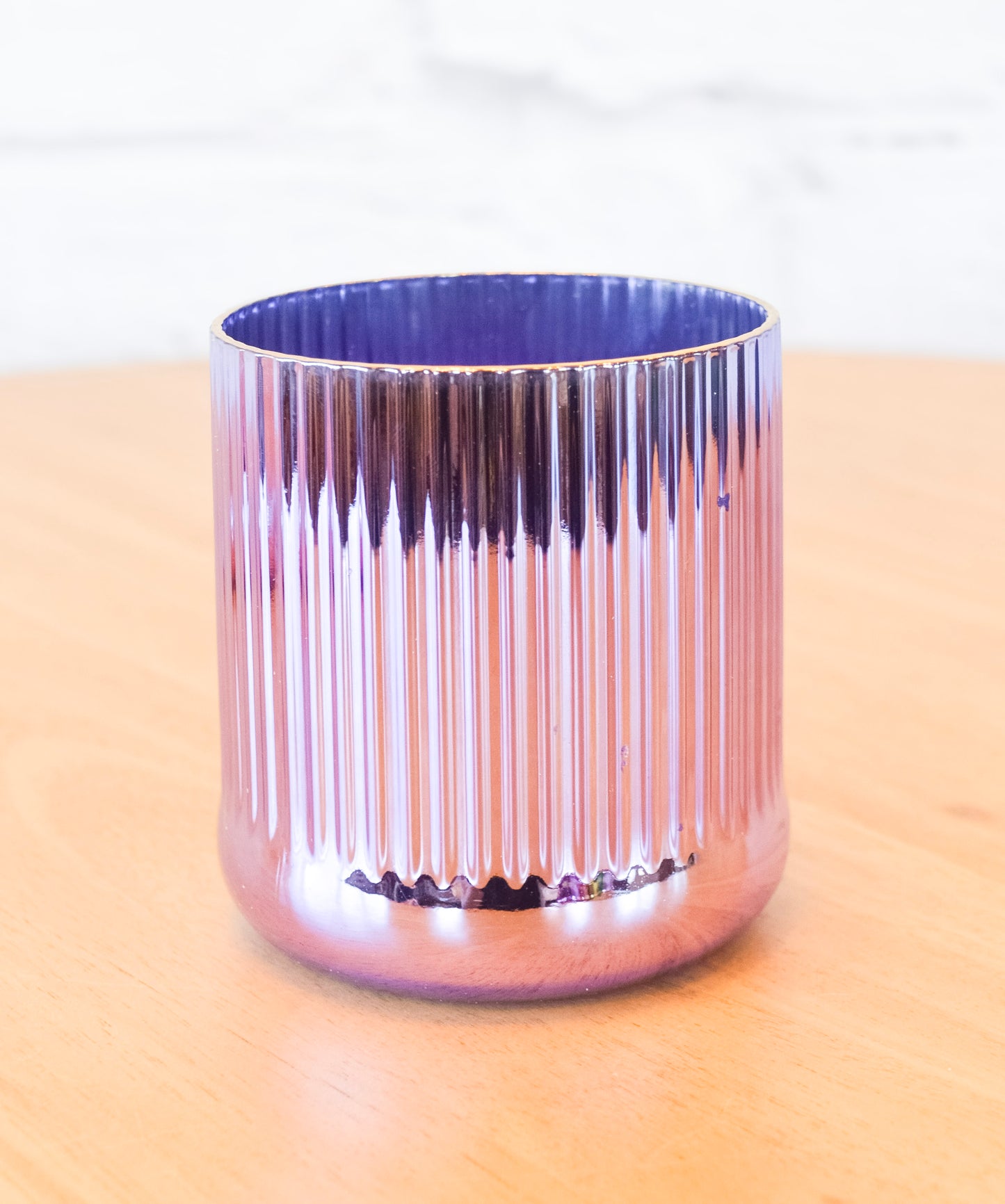 Colorful Fluted Chrome Drinkware