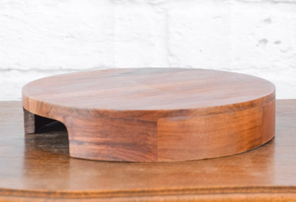Round Acacia Wood Riser