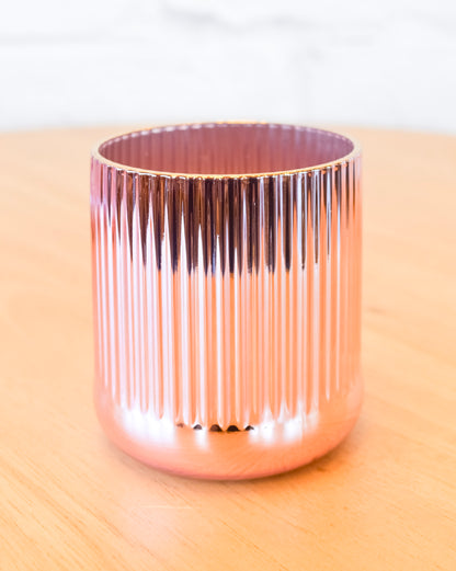 Colorful Fluted Chrome Drinkware