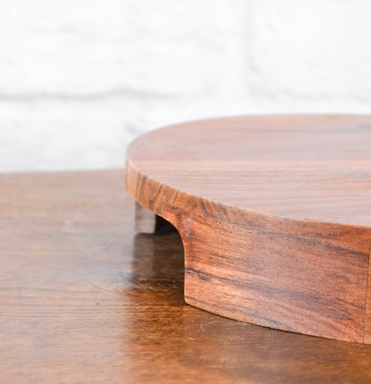 Round Acacia Wood Riser