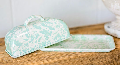Splatterware Enamel Metal Butter Dish