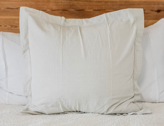 Hemstitch Natural Shams