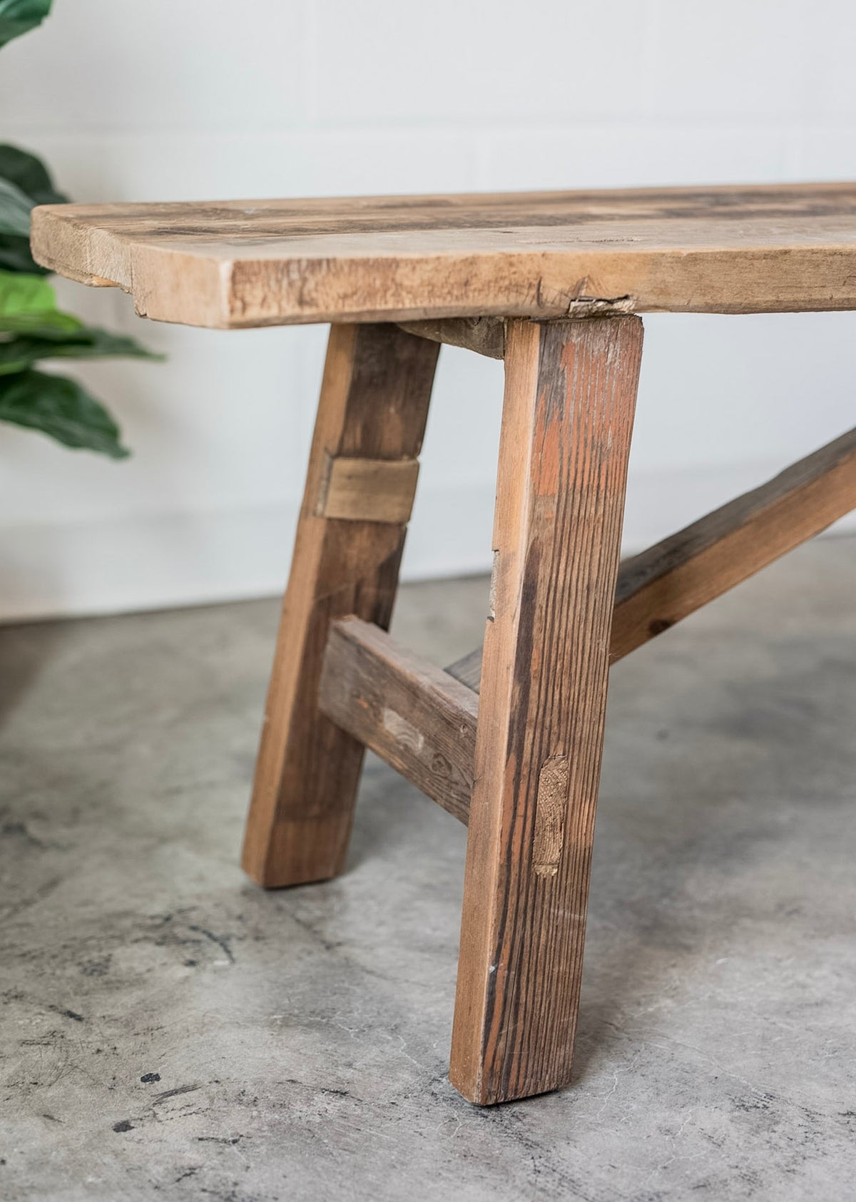 Rustic Wooden Shop Bench