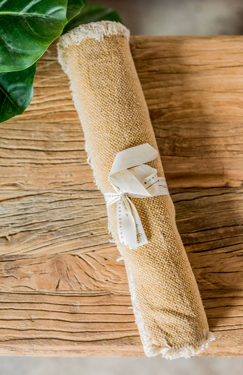 Honey Stonewashed Table Runner