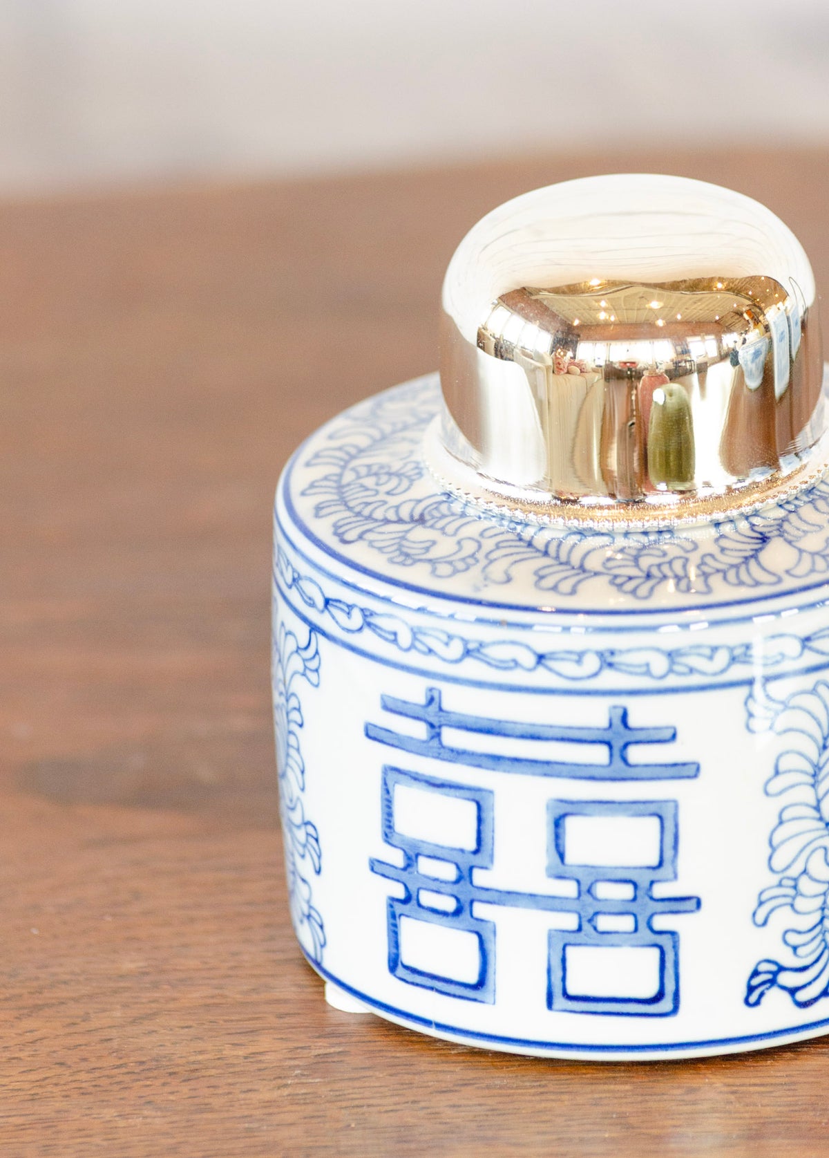 Empire Blue & White Lidded Jar