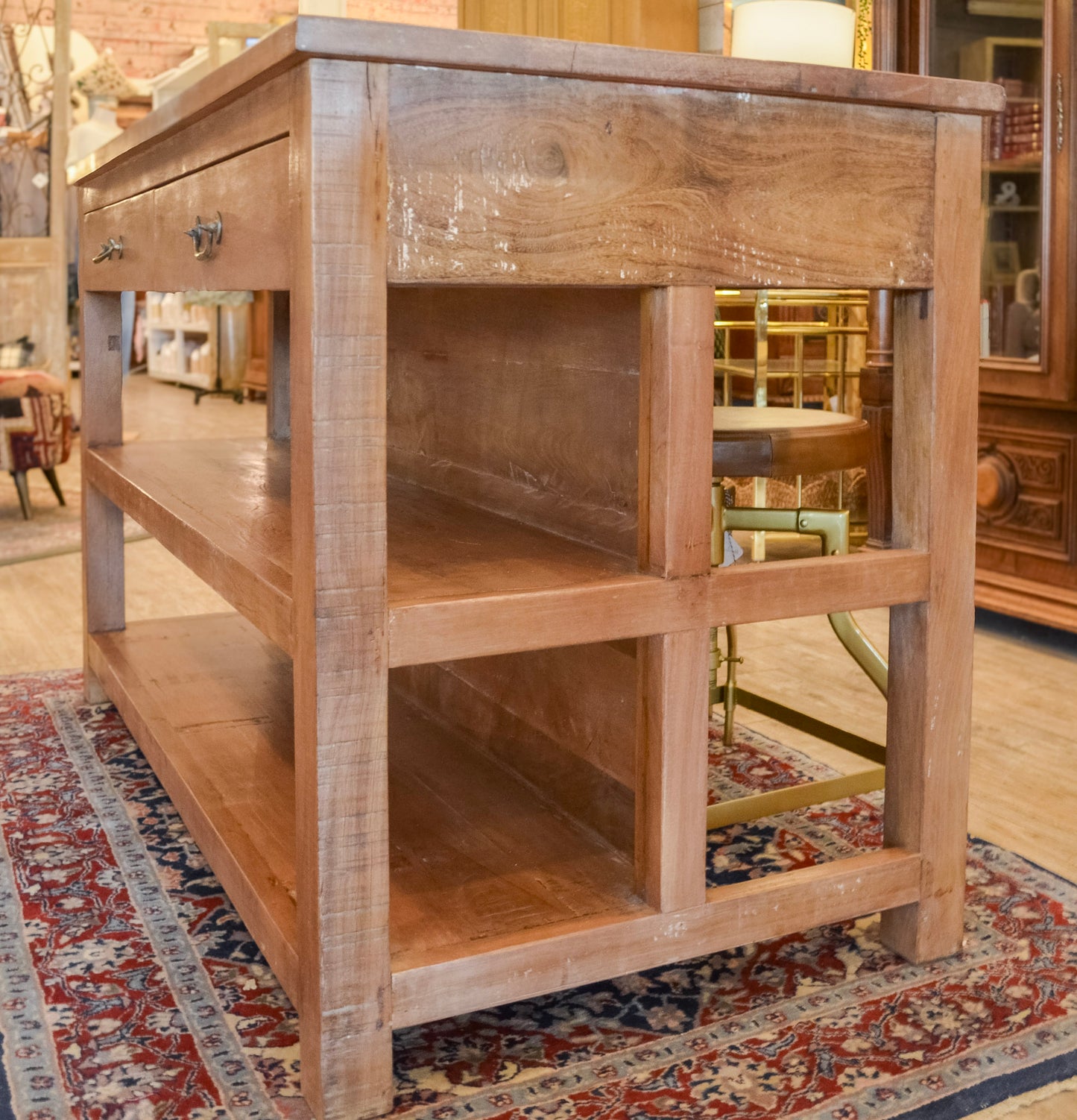 Rustic Reclaimed Wood Island